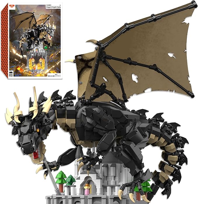 Dragon Building Toys Medieval Building Blocks Set for Adults Teens 14+ Years Old Boys Girls DIY Model Building Kits Hobbies Decor Graduation Birthday Housewarming (2363PCS)