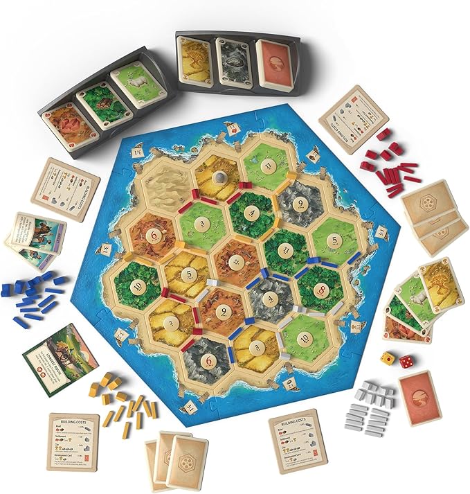 CATAN Board Game (6th Edition) Trade Build &amp Settle in the Classic Strategy Game for Family Kids &amp Adults Ages 10+ 3-4 Players 60-90 Min Playtime