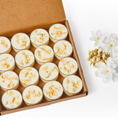 Ashlux Acrylic Jasmine Soy Wax Scented Tea Lights, 8 Pack Bulk – 4 Hour Long Burning, Non-Paraffin, Smokeless,Tealight Candles for Weddings, Table Centerpieces, Home Decor & Christmas