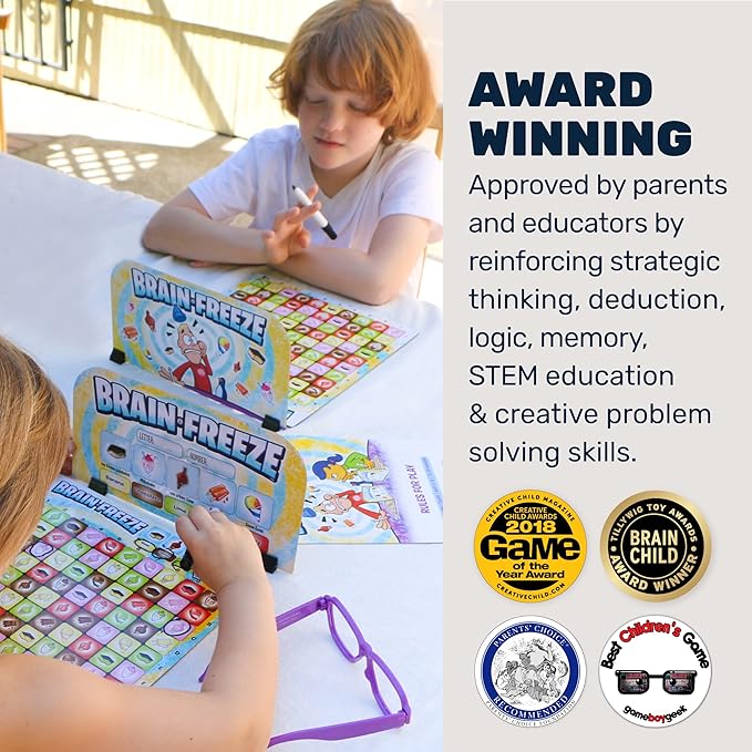 Brain Freeze™ Board Game – Fun Memory Game for Kids &amp Families Educational Toys &amp Learning Game Logic &amp Deduction Challenge Ages 5+