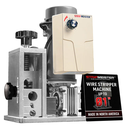 StripMeister E350x Electric Automatic Wire Stripping Machine – Wire Size Up To Ø1", Jam-Free, Ultra Fast Scrap Wire Stripper with Ultra Grip Feeders for Copper Wires