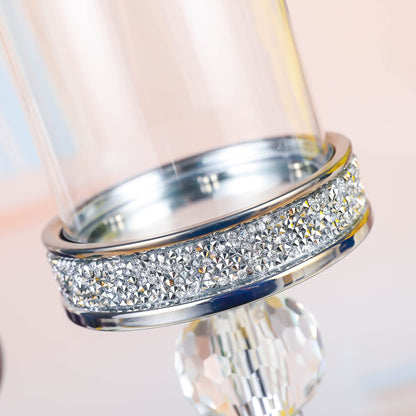 Candle Holders for Pillar Candle, Pillar Crystal Candle Holders, Candlesticks Holder for Wedding, Dining Coffee Table, Centerpieces, Home Decor CH00XM