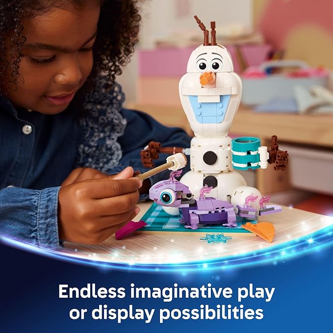 LEGO Disney Frozen Olaf and Bruni’s Picnic Fun Building Toy - Frozen Toys for Girls &amp Boys Ages 7+ - Disney Gifts for Kids &amp Fans - 43287