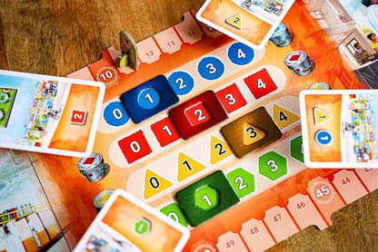 Queen Games Dabba Walla - Mumbai Food Express Strategy Board Game 2-4 Players Family Board Game
