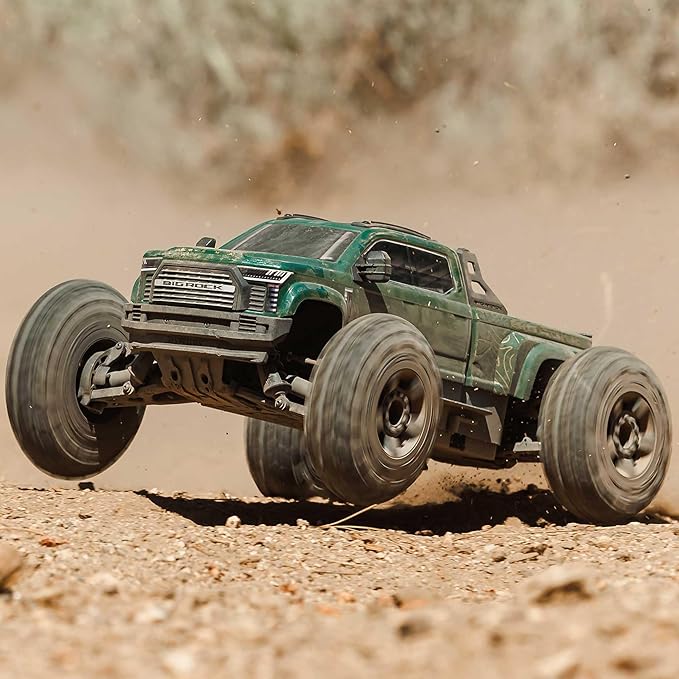 ARRMARC Truck 1/10 Big Rock 4X4 223S BLX BRUSHLESS Street Truck RTR (Batteries and Charger Not Included) with DSC (Green) ARA4312V4T2