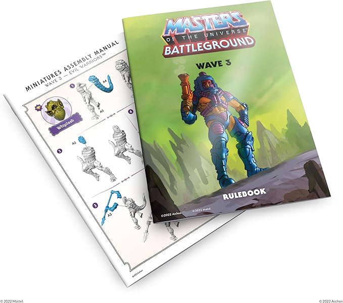 Battleground RPG Expansion Set - Wave 3 Evil Warriors Faction - Includes 2 Character Minis Whiplash and Stinkor Terrain Rules and More - for Ages 14+