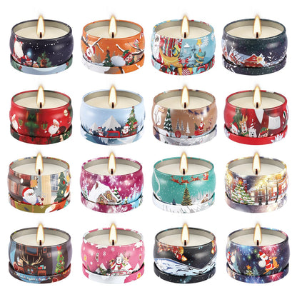 16Pack Christmas Scented Candles Gift- Aromatherapy Candle-Soy Wax-Long Lasting Burn time, Christmas Thanksgiving Gifts for Women，Home Decor