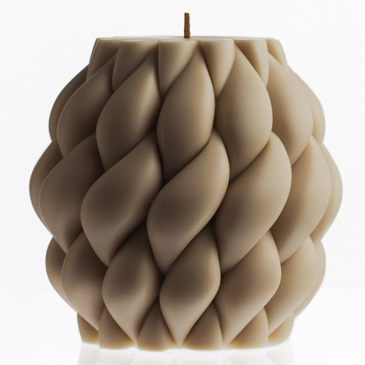 LAWA Knot Ball Candle - Large Beautiful Handmade Pillar Scented Soy Wax Elegant Bubble Aesthetic Candle Housewarming Gift Home Room Shelf Decor Idea Sandstone