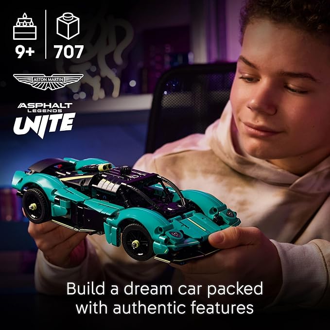 LEGO Technic Aston Martin Valkyrie Toy Car - Kids Model Kit Toy for Boys and Girls Ages 9+ - Vehicle Building Set for Pretend Play &amp STEM Learning - Sports Car Gift Idea for Birthdays - 42208
