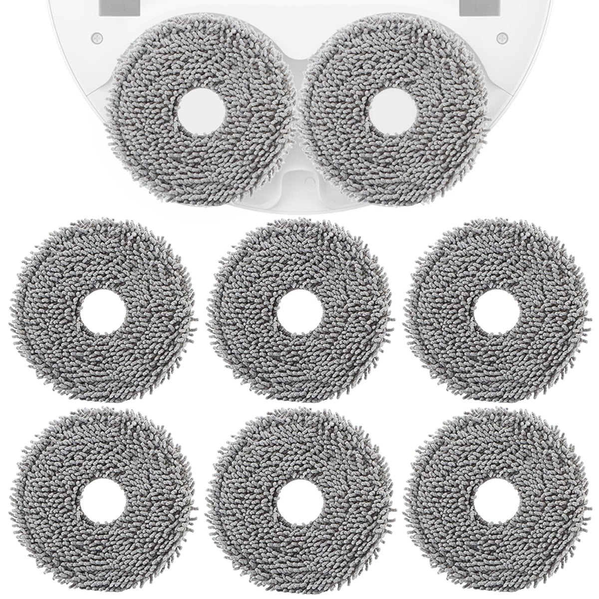 8pcs Mop Pads Compatible with Roborock Q Revo/Qrevo MaxV Robot Vacuum Cleaner, roborock mop pads, Spin Cleaning Pads Replacement Accessories