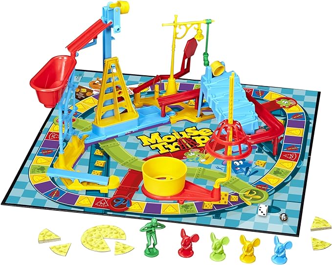 Hasbro Gaming Mouse Trap Board Game for Kids Ages 6 and Up Classic Game for 2-4 Players with Easier Set-Up Than Previous Versions