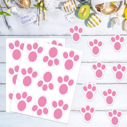 Wonmon 360 PCS Easter Bunny Paw Prints Stickers for Envelopes, Bunny Feet Stickers Rabbit Paw Sticker for Envelope Seals Crafts Easter Gifts Greeting Cards Bottle Laptop Party Decorations