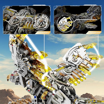 Mechanical Eagle Building Block Set 3D Poseable Model with Articulated Wings &amp Talons STEM Toy for Kids &amp Adults Ideal Gift for Engineering Nature &amp Animal Lovers