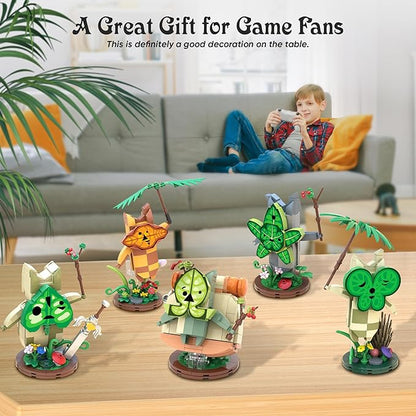 Koroks Building Set 5 Characters Building Block Sets for BOTW Fans Cute Game Merch Action Figures Great Toys Gifts for Fans Kids Adults