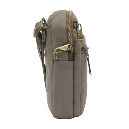 Travelon Unisex Adults Anti-theft Courier Small N/S Slim Tote, Stone Gray