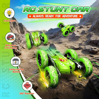 Remote Control Car 4WD 2.4GHz Fast RC Cars with Wheel Lights Toys for Age 3-12 Birthday Gifts Christmas Toys for 3-12 Year Olds Type-C Charging Rechargeable