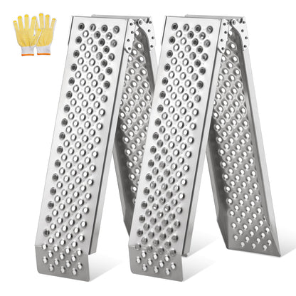 LEMNISCATE Loading Ramps, Portable Aluminum Ramps, 1500lbs Capacity per Pair, Truck Ramp for Lawn Mower, Motorcycles, Trailers, Dirt Bikes, Carts, 63''L x 8.5''W