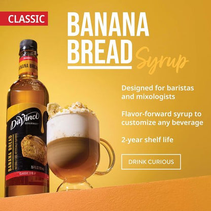 DaVinci Gourmet Banana Bread Syrup - 25.4 Fl Oz | Delicious Flavor for Baking & Beverages