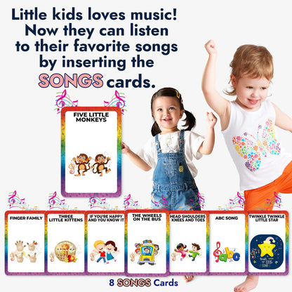 Just Smarty Talking Flash Cards for Toddlers | Alphabet Flash Cards for Kids Ages 2 3 4 5 6 | Speech Therapy and Autism Sensory Toys with Music, Phrases, ABC, Numbers, Sight Words | Pocket Toys