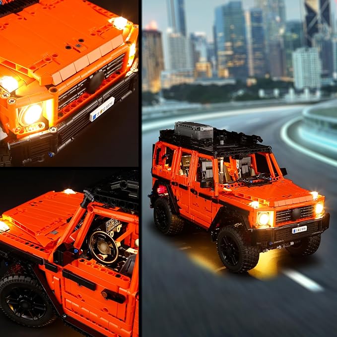 Vaodest Led Light for Lego 42177 Technic Mercedes-Benz G 500 Professional Line Building Blocks ModelDesign and Configuration Compatible with Model 42177(Led Light Only Not Building Block Kit)