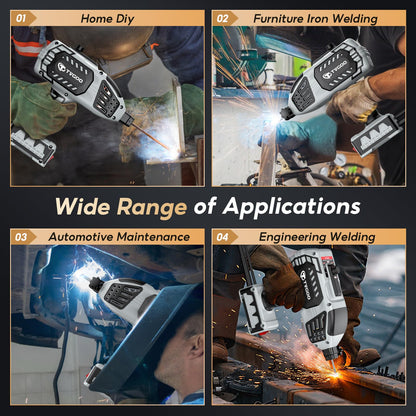 Tvgoo Portable Handheld Welding Machine - 110V IGBT Inverter Handheld Welder, 20-120A ARC Adjustable Current, Hot Start & Anti-Stick for 3/32"-1/8" Welding Rods(Grey)