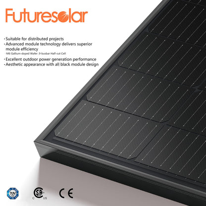 Futuresolar 720W (2×360W) Solar Panels for 12/24 Volt System, High-Efficiency Half Cell Monocrystalline PV Module Power Charger for RV Marine Rooftop Farm Battery and Other Off-Grid Applications