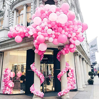 PartyWoo Pink Balloons 100pcs 12 Inch Matte Pink Balloon Arch Kit for Girl Baby Shower Gender Reveal Wedding Bachelorette Engagement Birthday Princess Butterfly Themed Party Decorations Pink-Y11