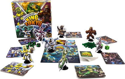 IELLO: King of Tokyo New Edition Strategy Board Game Space Penguin Included in the Box For 2 to 6 Players 30 Minute Play Time For Ages 8 and Up