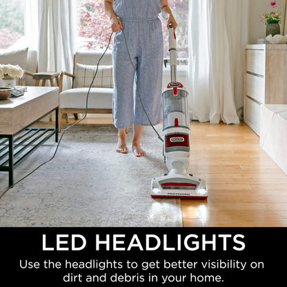 Shark Upright Vacuum Cleaner | Rotator Lift-Away | Pet Hair, Carpet & Hard Floor Cleaning | Dusting Brush, Upholstery & Crevice Tools | HEPA Filter | Swivel Steering | Headlights | White/Red | NV501