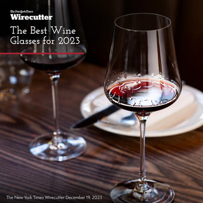 Gabriel-Glas StandArt Crystal Wine Glasses, Set of 2 with Gift Box - Premium, Universal Wine Glass for Red and White Wine - Dishwasher Safe, Lead-Free, 16 oz.