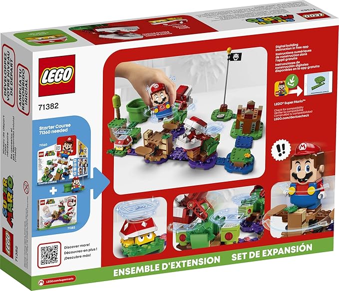 LEGO Super Mario Piranha Plant Puzzling Challenge Expansion Set 71382 Building Kit Unique Toy for Creative Kids New 2021 (267 Pieces)