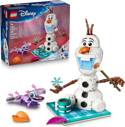 LEGO Disney Frozen Olaf and Bruni’s Picnic Fun Building Toy - Frozen Toys for Girls &amp Boys Ages 7+ - Disney Gifts for Kids &amp Fans - 43287
