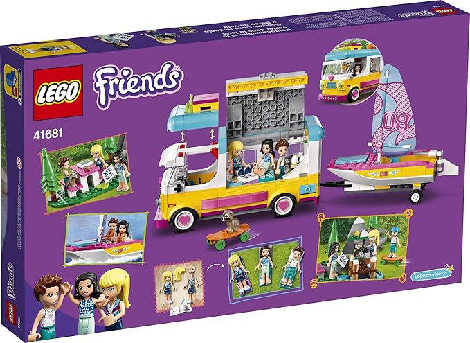 LEGO Friends Forest Camper Van and Sailboat 41681 Building Kit Forest Toy New 2021 (487 Pieces)