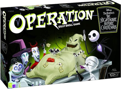Operation: Disney The Nightmare Before Christmas Board Game | Collectible Operation Game | Featuring Oogie Boogie &amp Nightmare Before Christmas Artwork 1+ Players
