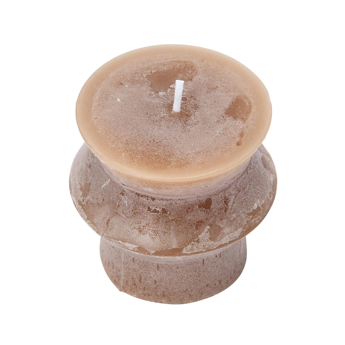 Creative Co-Op Unscented Totem Pillar Candle, Cappuccino