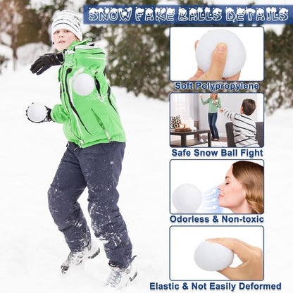 Homiar 400 Pack Plush Snow Balls - Soft Indoor & Outdoor Winter Game Toys | White Xmas Decorations