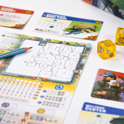 Dinosaur Island Rawr and Write Board Game - Build Your Dino Theme Park! Strategy Game Fun Family Game for Kids and Adults Ages 10+ 1-4 Players 30-45 Minute Playtime Made by Pandasaurus Games