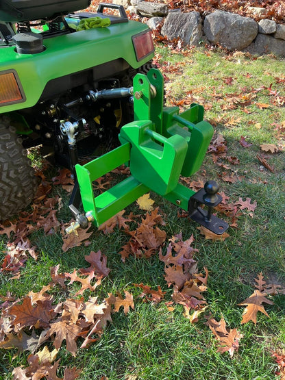 Garvee 3 Point Trailer Hitch 2" Receiver and Towing Ball Hitch with Hook Heavy Duty Cat.1 Tractor Drawbar 3Pt Quick Hitch Attachment for Kubota, Category 1 Subcompact Tractor Farm Equipment