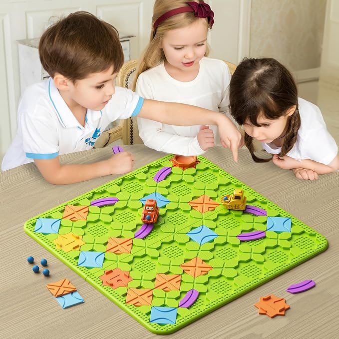 Brain Stem Activity Logic Kits Board Teaser Games &amp Puzzles Toys with 200+ Challenges 4 Difficulty Levels for Kids Ages 3-10 Educational Learning Maze Games for Toddlers