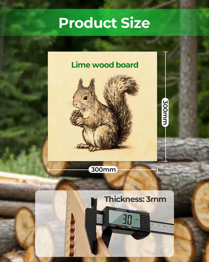 ACMER S1 6000mW Laser Engraver and Peach Wood Sheets 6 Pack