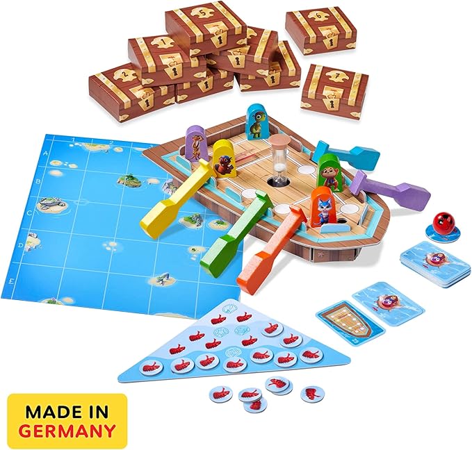 HABA Capt'n Pepe: Treasure Ahoy - A Cooperative Pirate Board Game Adventure &amp Treasure Hunt for Kids &amp Families &amp A Create Your Own Adventure Legacy Game for Ages 6+