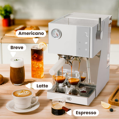 Gevi 58mm Professional Espresso Machine - PID Temperature Control & OPV System, Touch Display, 20Bar Italian Pump, Milk Frother for Barista-Quality Home Coffee, Great Gift