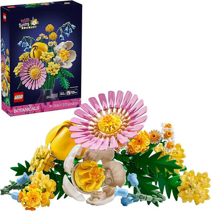LEGO Botanicals Petite Sunny Bouquet Building Toy - DIY Floral Arrangement for Girls &amp Boys Ages 9+ - Gift for Birthdays - Bedroom Desk Home Decor - 10347