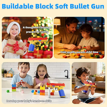 Tactical DIY Building Block Handle SetFun Building Block Kit with Display Stand for AdultsFun Assembly Toy with Reusable Parts
