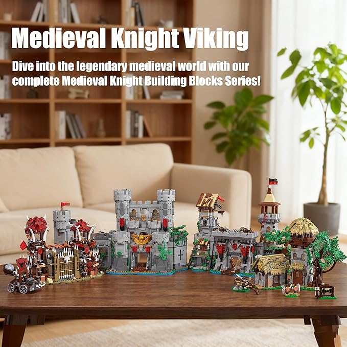 Medieval Greenwood Range Building Bricks SetMiddle Building Set House Building Block Toy Living Room DecorationsCollectible Display Set for Adults1109pcs