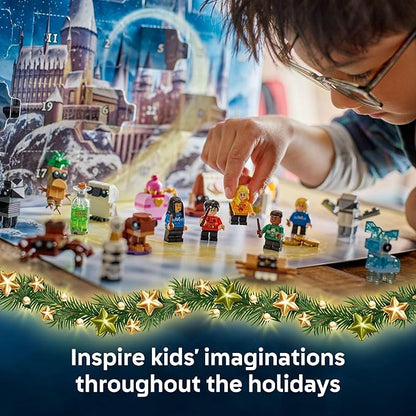 Lego Harry Potter Advent Calendar 2025 Kids Toy - Holiday Countdown for Boys &amp Girls 7+ - 24 Buildable Surprises Including Harry Draco &amp Luna Minifigures - Kids Gift Idea for Christmas - 76