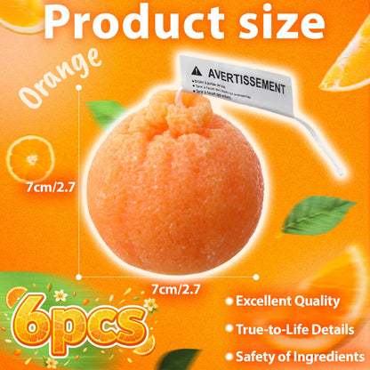 Pangda 6 Pcs Orange Shaped Scented Candles 2.7 Inch Mini Fruit Birthday Candle Gift Fruit Party Decoration, Soy Wax Christmas Bathroom Home Yoga Spa