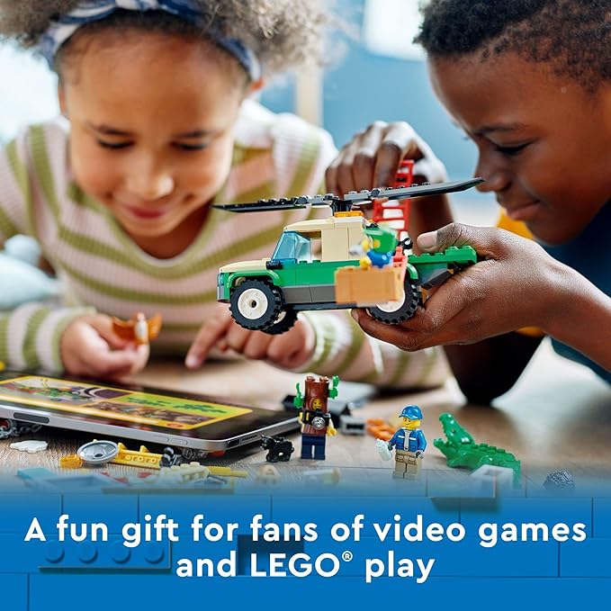 LEGO City Wild Animal Rescue Missions 60353 Interactive Digital Building Toy Set for Kids Boys and Girls Ages 6+ (246 Pieces)