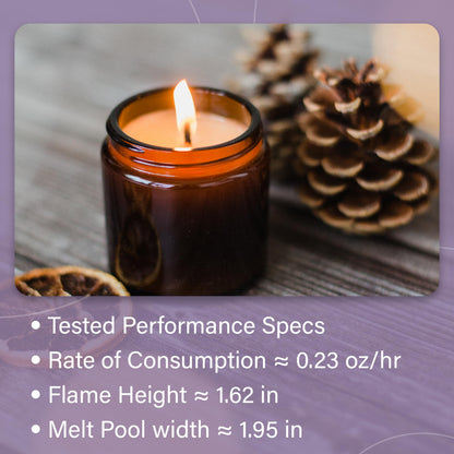 20 Pack | Jess Mae® Candle Wicks | 60-44-18 Zinc Core | 8 Inch | Pre-Waxed & Pre-Tabbed with Metal Sustainer Tabs | DIY Candle Making Supplies | Best Wicks for Gel & Paraffin Container Candles