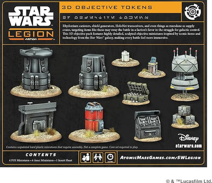 Asmodee Star Wars: Legion 3D Objective Tokens - Tabletop Miniatures Game Strategy Game for Kids and Adults Ages 14+ 2 Players 90 Min Playtime